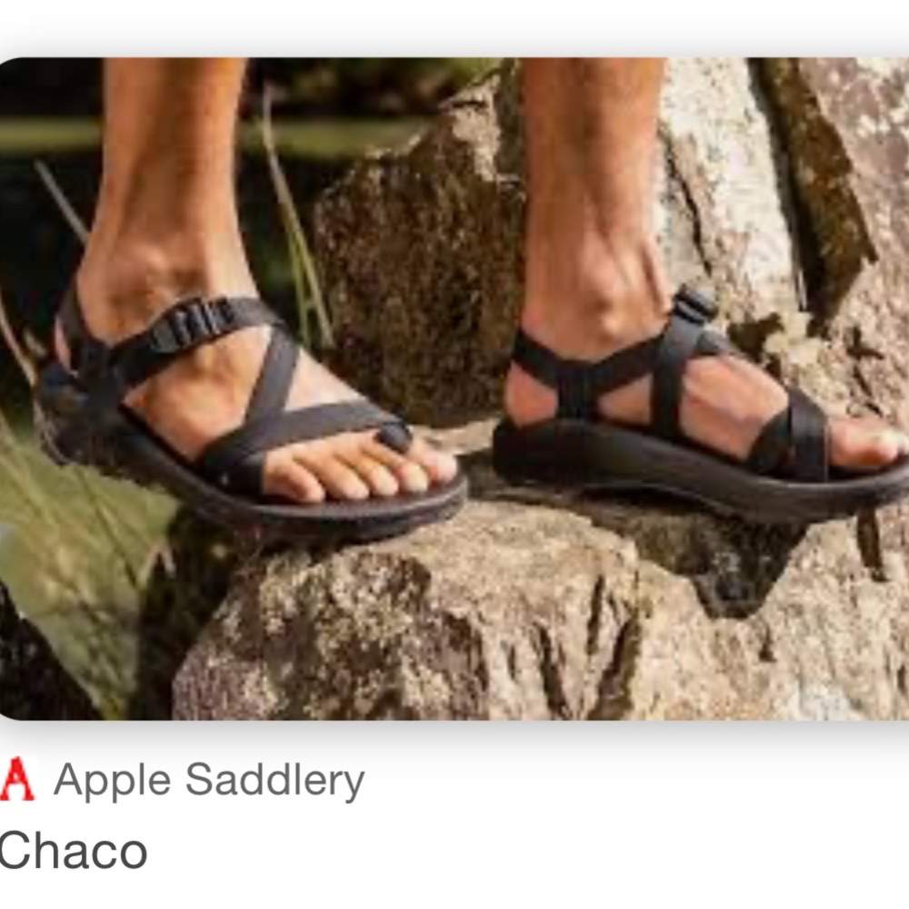 Chaco Black Adjustable Webbing Sandals